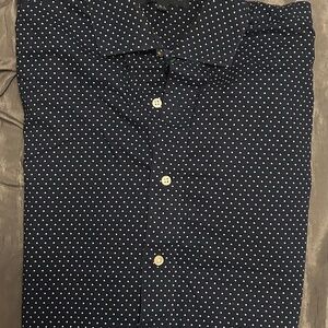 Dark Blue Tommy Hilfiger Polka Dot Patterned Shirt!!